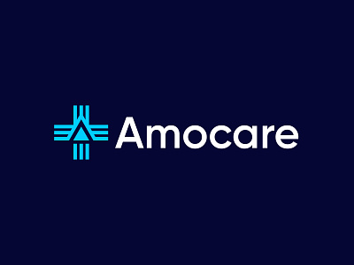 Amocare - letter A healthcare logo | medical logo