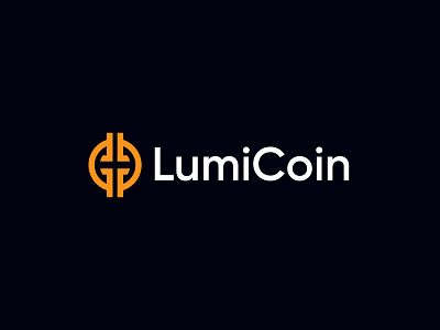 minimalist, modern crypto LumiCoin logo design concept