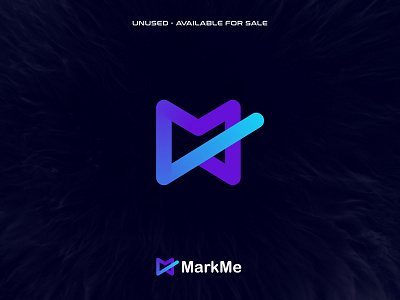 modern/minimalist M letter MarkMe logo design concepts.