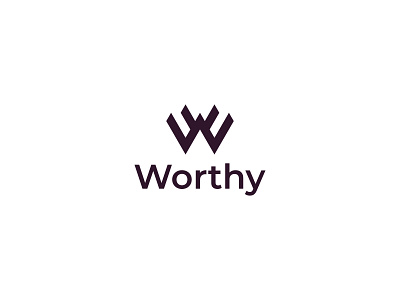 Worthy - modern, minimalist letter W logo concept.