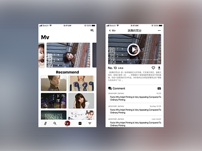 Music-Mv, video player ui