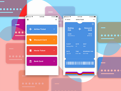 Boarding pass ui