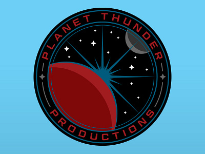 Planet Thunder Productions Logo Update filmmaking illustration logo minimal movies nasa planet thunder planets space stars