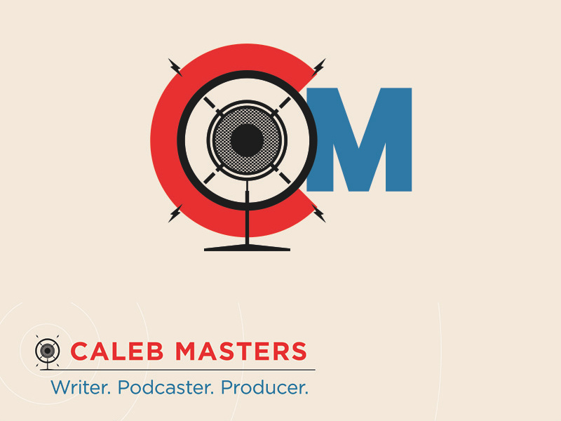 CM Logo microphone propaganda retro minimalist illustration podcasts logo
