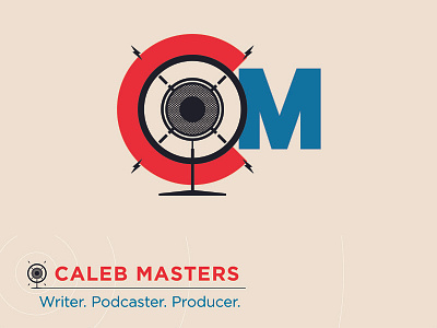CM Logo illustration logo microphone minimalist podcasts propaganda retro