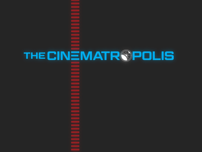 the Cinematropolis dot com Logo sci-fi science fiction scifi movies filmmaking film minimalist retro illustration logo