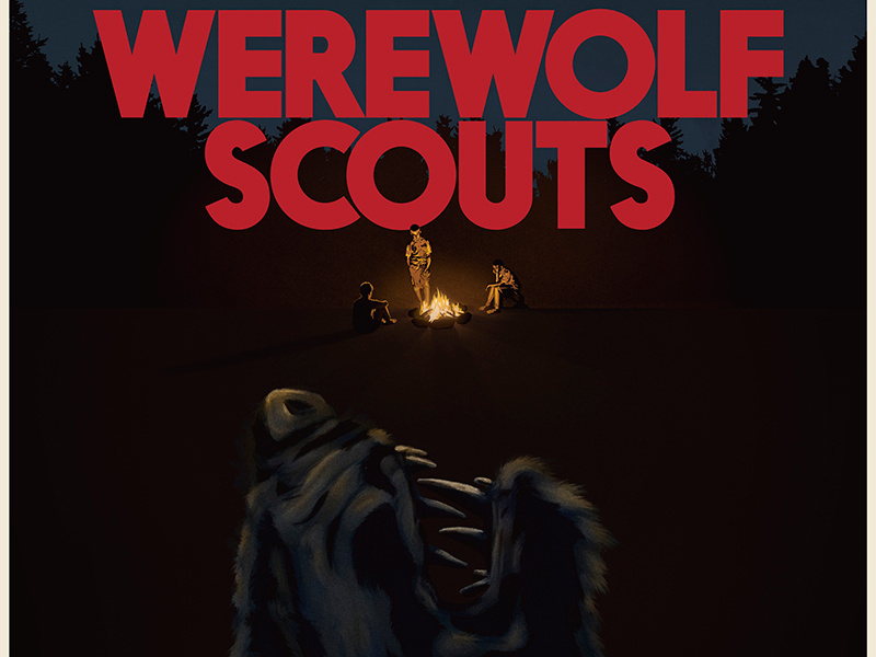 Werewolf Scouts Concept Poster wolf teeth design logo typography campfire boy scouts monster jaws werewolf scouts illsutration filmmaking