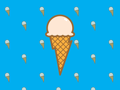Thunder Cone basketball cone ice cream illustration minimalist okc oklahoma pattern sports thunder