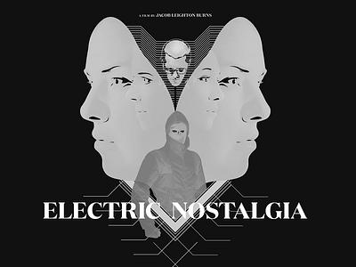 Electric Nostalgia Film Artwork analog black and white collage electronic illustration movie poster sci fi science fiction thriller