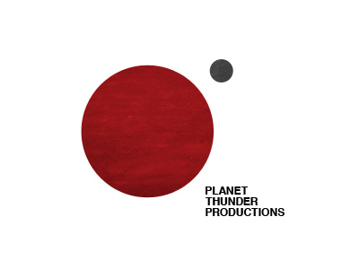 Planet Thunder Productions Logo burns filmmaking helvetica illustration logo minimal movies planet productions simple thunder zach