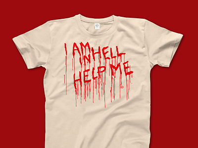 I Am In Hell. Help Me. blood bloody branding design hellraiser horror illustration minimal minimalist movie movies shirt shirts simple tee typography vector