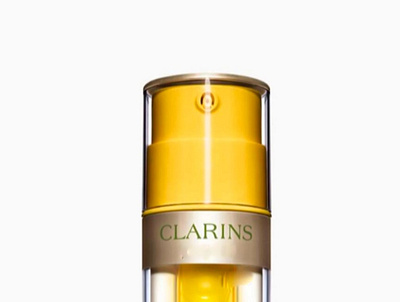 Clarins skin care product branding design graphic design logo