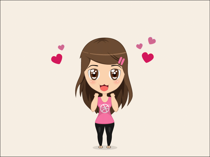 Debut Shot!!! animation chibi debut dribbble first illustration invite shot