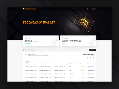 BLOCKCHAIN WALLET 3d blockchain c4d design ui wallet web