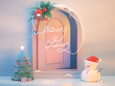 🎄 Merry Christmas 🎄 3d c4d clean cute illustration