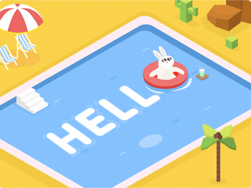 Hello Dribbble! animation illustration ui