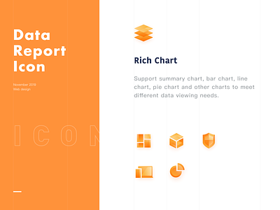 Data report icon branding design flat icon illustration ui