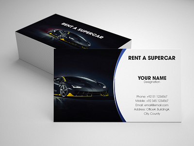 Business card | Rent a Car branding graphic design logo