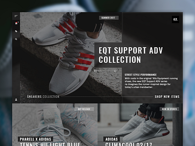 EZ - Sneakers Store shoes site sneakers store uiux web website