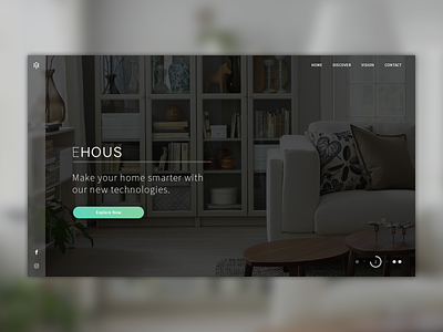 EHOUS - technology for smart houses design house interface iot site smart uiux website