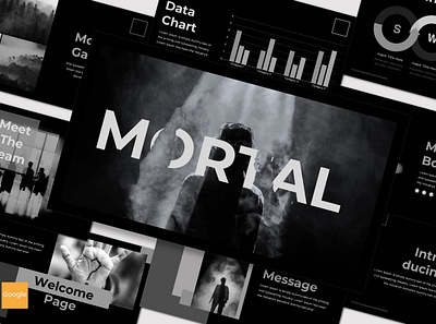 Mortal - Google Slides Template #1 app branding design graphic design illustration logo typography ui ux vector