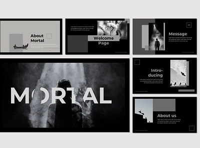 Mortal - Google Slides Template #2 app branding design graphic design illustration logo typography ui ux vector