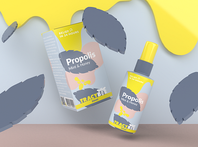 Propolis honey medical mint packaging packaging design propolis spray