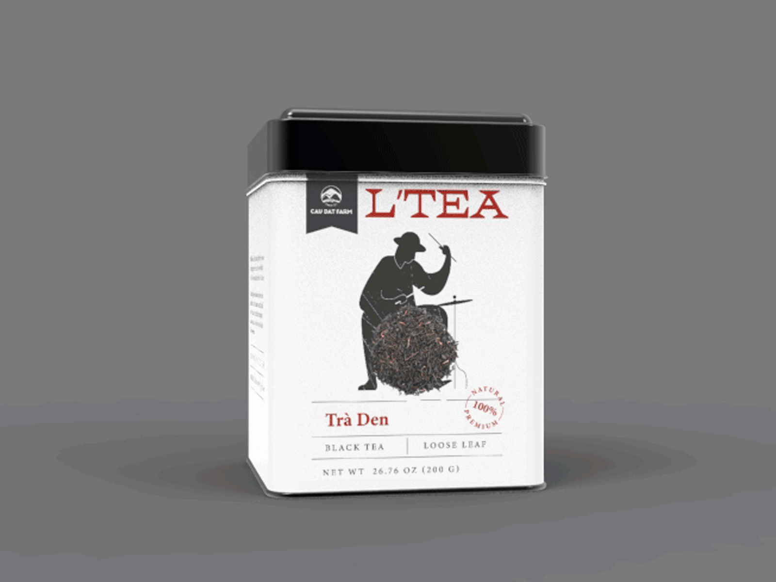 L'Tea black tea branding graphic design green tea illustration packaging packaging design tea vietnam