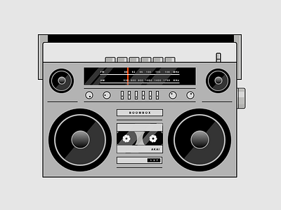 Boombox boombox boomboxplayoff illustration music retro sketch stereo