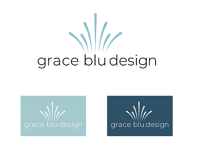 Logo process for Grace Blu Interior Design