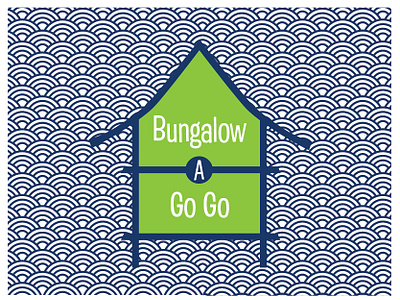 Final logo for Bungalow A Go Go adobe illustrator branding chinoiserie design graphic design logo logo design