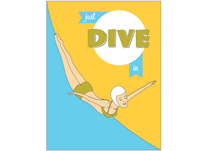 Just Dive In original illustration