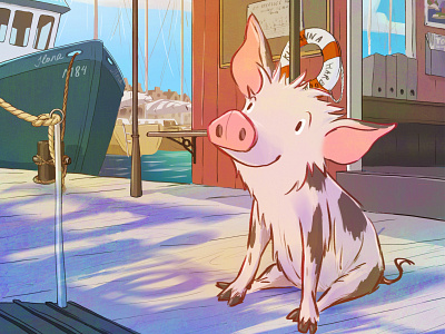 Manfred animation childrensbook childrensillustration digitalart illustration pig