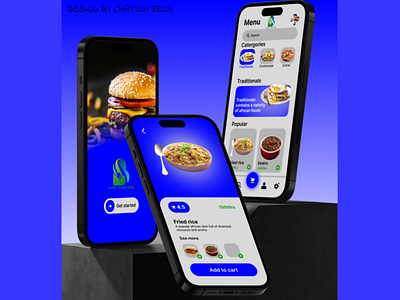 Food app UI design ui