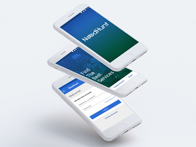 NeedHunt app design experience interaction mobile ui ux uxui visual