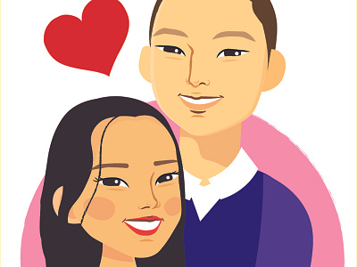 Couple03 character couple illustration