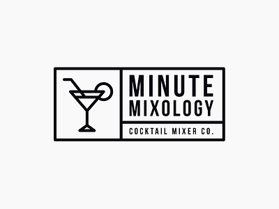 Minute Mixology - Rejected Proposal #2 branding cocktail bar drinks logo simple logo vector