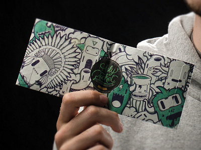 Holy Pocket Wallets billetera character cool cordoba design draw ecofriendly mostro paper tyvek vector