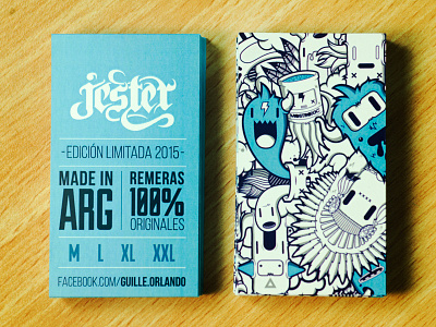 Jester | Labels for t-shirts character draw lettering mostros vector