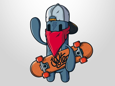 My Summer Plans! bandana brush cap character ilustration lights shadows skate trucks wood
