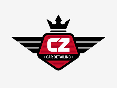 CZ Car Detailing | Logo Proposal badge crown logotype shield vector