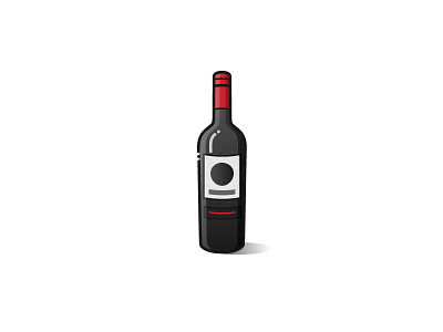 Wine Bottle for Yourportal bottle flat gradient label lights line shadows vector wine