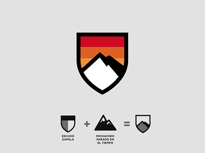 Michacheo parado en el tiempo - Rejected Badge badge badge design badge logo logo mountain mountains neuquen patagonia sky vector volcano