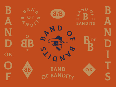 Band of Bandits badge bandit brand branding cannabis design graphic design illustration logo logotype oklahoma typography vintage weed