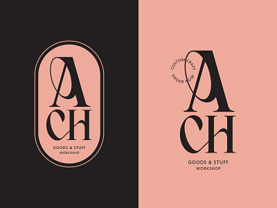 Ach Workshop badge branding craft design elegant font graphic design ligature logo logotype type typography workshop