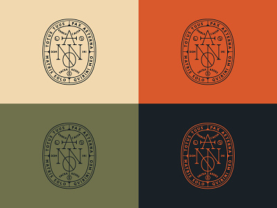 Anno Domini Outtake badge brand branding design graphic design icon illustration logo logotype retro type typography vintage