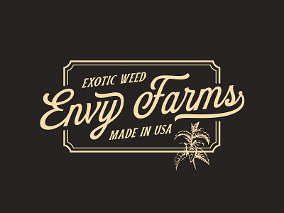 Envy Farms Outtake badge brand branding design graphic design logo logotype type typography vintage
