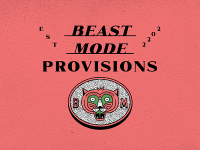Beast Mode Outtake badge brand branding design graphic design icon illustration lettering logo logotype retro type typography vintage