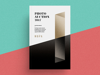 Photo Auction auction contrast cover design flyer graphic design illustration layout light minimal perspective photo poster space