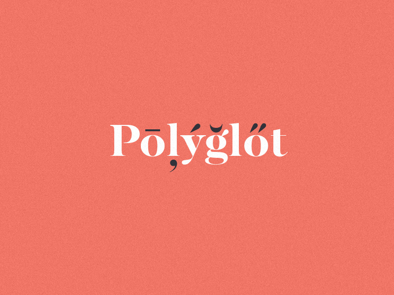 Polyglot brand definition design font gif glyphs graphic design idea language logo logotype marks polyglot text type typography